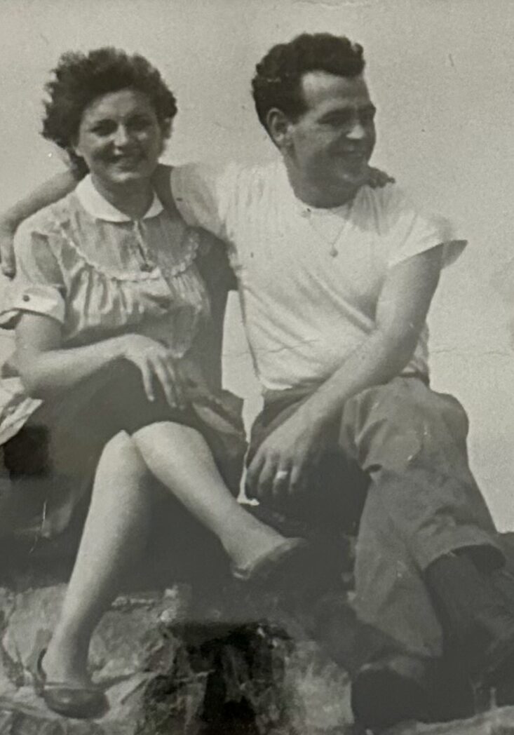 Maria and Aldo Leone on Block Island in the 50's.